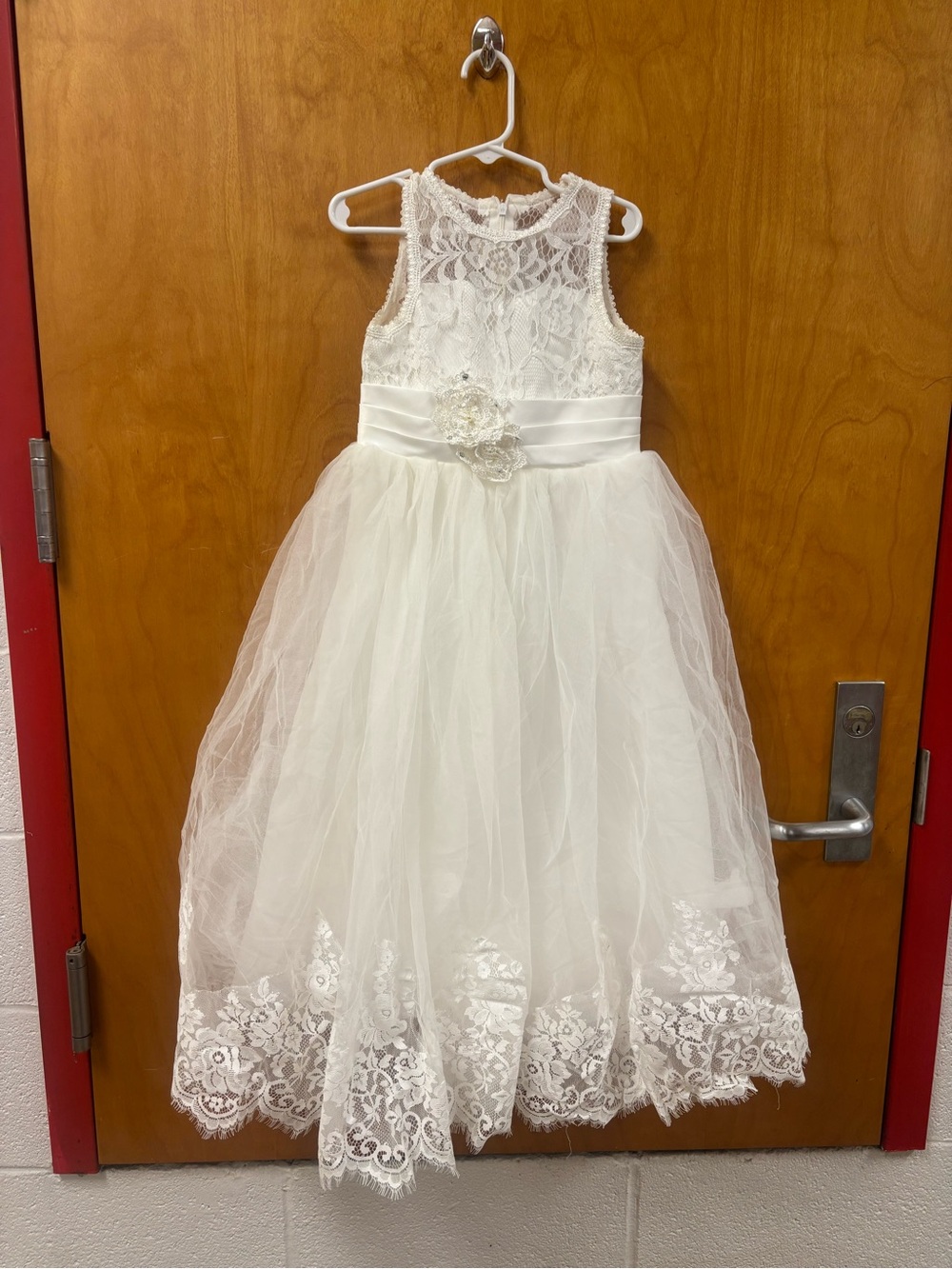 Ivory Lace & Tulle Flower Girl Dress